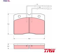 BRAKE PAD SET DISC BRAKE GDB343 FOR RENAULT MASTER/Platform/Chassis/Bus/Van 2.5L