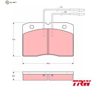 TRW GDB343 Brake pad set
