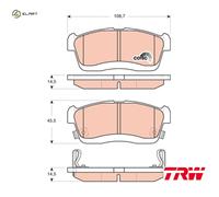 TRW GDB3430 Brake pad set