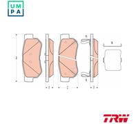 TRW Brake Pad Set GDB3432 Disc Brake for Hyundai Getz D3EA/TBD4FA 1.5L