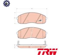 BRAKE PAD SET DISC BRAKE GDB3433 FOR KIA CARNIVALII HJ3HJ3 2.9L 4cylG6CU 3.5L