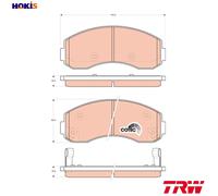 Brake Pad Set, disc brake TRW GDB3434 for KIA K2700 2.7 2006-