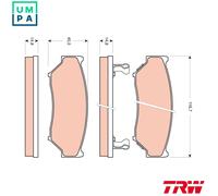 TRW Brake Pad Set GDB3436 - Front Disc Brake for Suzuki Grand Vitara