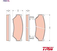 Brake pads GDB3436 TRW for SUZUKI GRAND VITARA I GRAND VITARA II