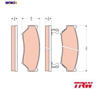 TRW Brake Pad Set GDB3436 - Front Disc Brake for Suzuki Grand Vitara