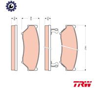 TRW GDB3436 Brake pad set