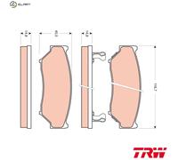 TRW Brake Pad Set GDB3436 - Front Disc Brake for Suzuki Grand Vitara
