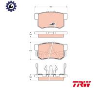BRAKE PAD SET DISC BRAKE GDB3438 FOR ACURA HONDA K23A1 2.3L 4cyl RDXJ30A6 3.0L