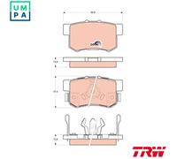 BRAKE PAD SET DISC BRAKE GDB3438 FOR ACURA HONDA K23A1 2.3L 4cyl RDXJ30A6 3.0L