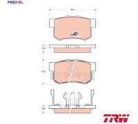 BRAKE PAD SET DISC BRAKE GDB3438 FOR ACURA HONDA K23A1 2.3L 4cyl RDXJ30A6 3.0L