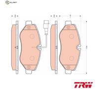 TRW Brake Pad Set GDB3439 - Disc Brake for Nissan Cabstar/NT400 YD25K3LD-5HO 2.5L 4cyl