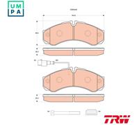 TRW GDB3440 Brake pad set
