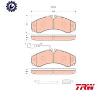 TRW GDB3440 Brake pad set