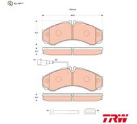 TRW GDB3440 Brake pad set