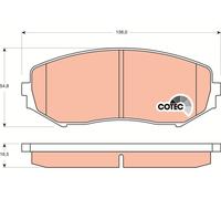 BRAKE PAD SET, DISC BRAKE GDB3443