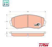 TRW GDB3443 Brake pad set