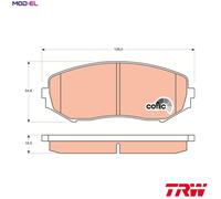 BRAKE PAD SET DISC BRAKE GDB3443 FOR SUZUKI GRAND/VITARA/XL-7/II/NOMADE/ESCUDO