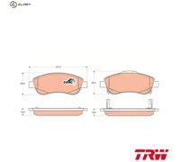 TRW GDB3445 Brake pad set