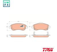 BRAKE PAD SET DISC BRAKE GDB3445 FOR HONDA CR-V/IV/SUV/III/Mk K24Z7 2.4L 4cyl