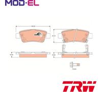 BRAKE PAD SET DISC BRAKE GDB3446 FOR HONDA CR-V/III/IV R20A1R20A21/2R20A 2.0L