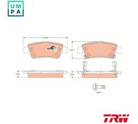 TRW GDB3446 Brake pad set