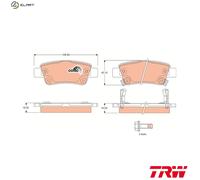 TRW Brake Pad Set GDB3446 - Disc Brake - Fits Honda CR-V III/IV (2007-2012)