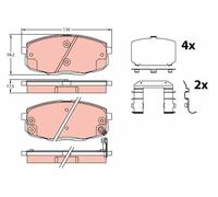 BRAKE PAD SET, DISC BRAKE GDB3450