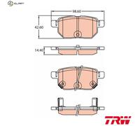 BRAKE PAD SET DISC BRAKE GDB3454 FOR TOYOTA COROLLA/ALTIS/QUEST AURIS IQ 1.0L