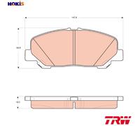 Brake pads GDB3455 TRW for TOYOTA PREVIA III