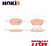 BRAKE PAD SET DISC BRAKE GDB3457 FOR TOYOTA YARIS/Hatchback/Van DAIHATSU 1.5L