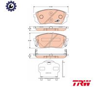 TRW GDB3461 Brake pad set