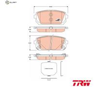 TRW GDB3462 Brake pad set