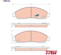TRW Brake Pad Set GDB3466 – Disc Brake for Mitsubishi Galant & Chevrolet Colorado 2005-2006