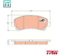 Brake pads GDB3467 TRW for NISSAN X-TRAIL II QASHQAI I X-TRAIL VAN