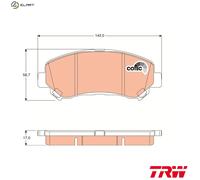 TRW GDB3467 Brake pad set