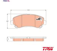 TRW Brake Pads GDB3467 - Fits Nissan X-Trail II, Qashqai I, X-Trail Van