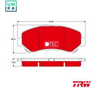 TRW Brake Pad Set GDB3467DTE for Nissan X-Trail, Qashqai, Dualis