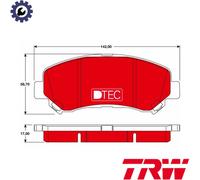 BRAKE PAD SET DISC BRAKE GDB3467DTE FOR NISSAN QASHQAI/+2/VAN X-TRAIL/II 2.0L