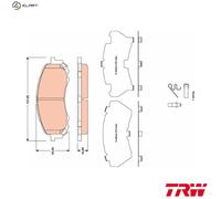 TRW GDB3469 Brake pad set