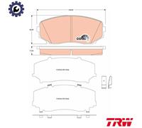 TRW Brake Pads GDB3471 - Front Right (RH/F) - Fits Mazda CX-7 07- - UK Stock