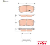 Brake pads GDB3474 TRW for HYUNDAI KIA
