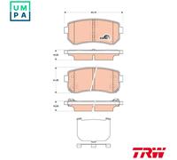TRW GDB3474 Brake pad set