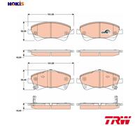 TRW Front Brake Pad Set GDB3479 for Toyota Verso D-4D 1AD-FTV 2.0 Apr 2009 to Apr 2018