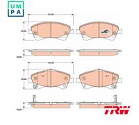 TRW Front Brake Pad Set for Toyota Verso D-4D 1AD-FTV 2.0 Apr 2009 to Apr 2018