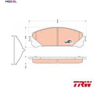 TRW GDB3484 Brake pad set