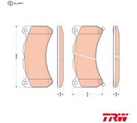 TRW Brake Pad Set GDB3489 - Disc Brake for LEXUS IS II