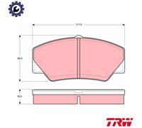 Brake Pads Set Front GDB349 TRW 86VB2K021AA 6189145 5023486 86VB2K021DA 6189146