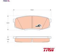 TRW GDB3491 Brake pad set