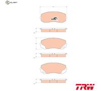 TRW GDB3492 Brake pad set