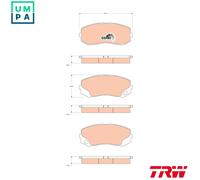 TRW GDB3492 Brake pad set